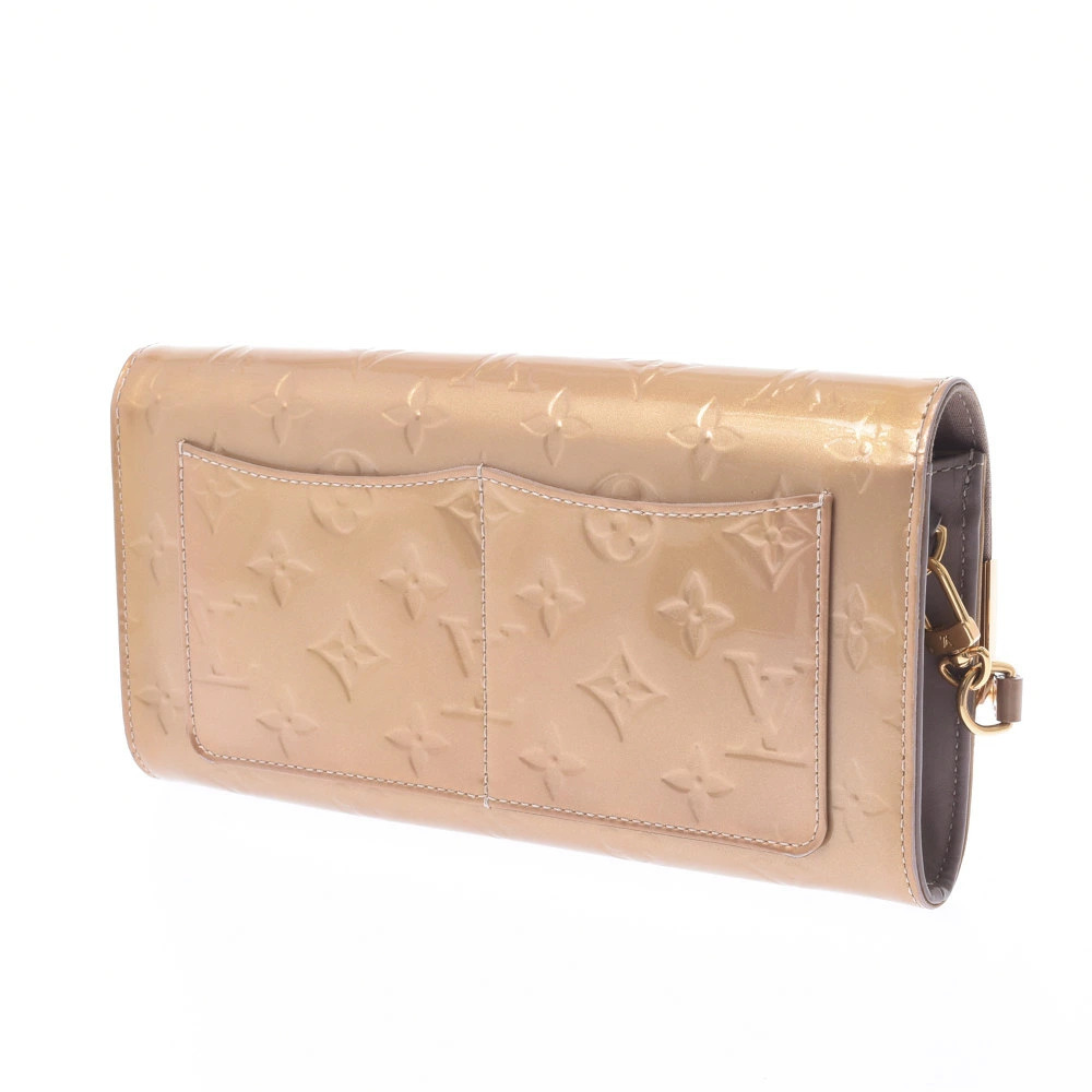Louis Vuitton Bag Vernis Monogram Beige Shoulder Poudre Clutch Rossmore Tan
